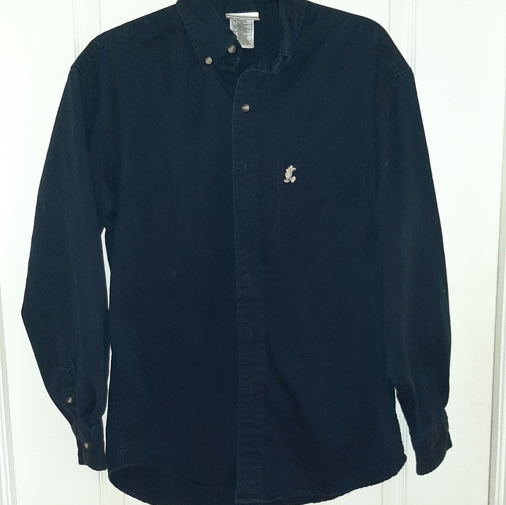 Disney World Adult Button up Shirt - Dark Blue